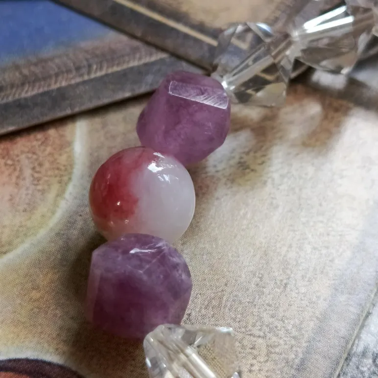 Браслет из турмалина с хрусталем