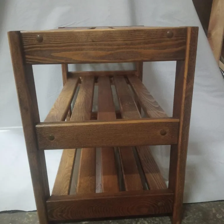 ОБУВНИЦА ДЛЯ ХРАНЕНИЯ ИЗ ЛИСТВЕННИЦЫ АНГАРСКОЙ, 600Х330Х470 Обувница для хранения из лиственницы ангарской, 600х330х470