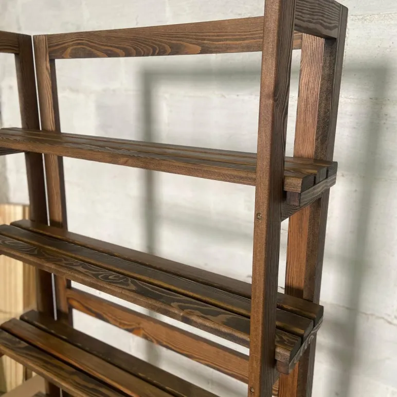 СТЕЛЛАЖ РАСКЛАДНОЙ ИЗ МАССИВА ЛИСТВЕННИЦЫ АНГАРСКОЙ 1500Х800Х280. Стеллаж раскладной из массива лиственницы ангарской 1500х800х280.