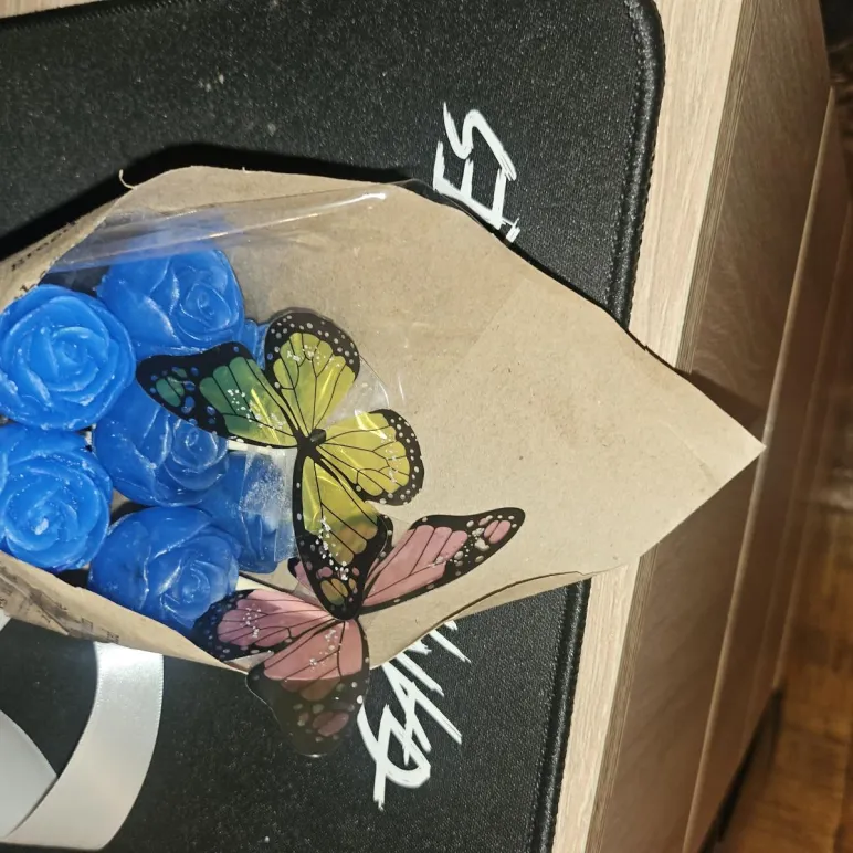 Букет роз из мыла