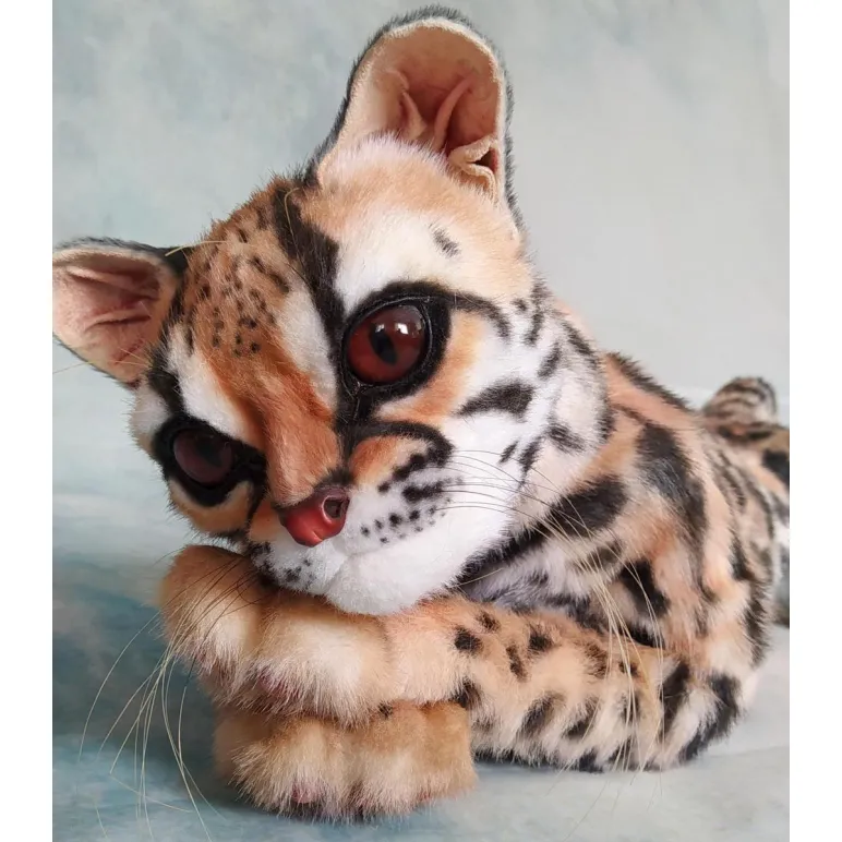 Интерьерная реалистичная игрушка ручной работы - кошка породы "Маргай"