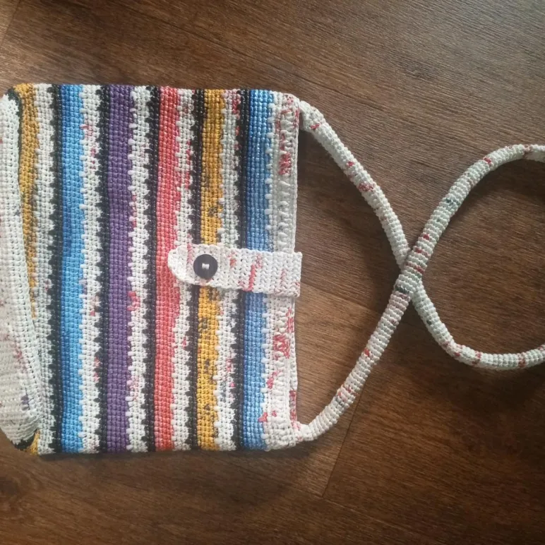 Вязаная сумка шопер.