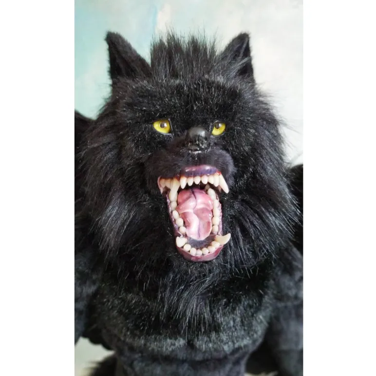 Реалистичная авторская игрушка ручной работы вервольф, волк-оборотень