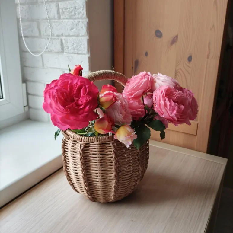 Корзина плетеная для цветов и декора