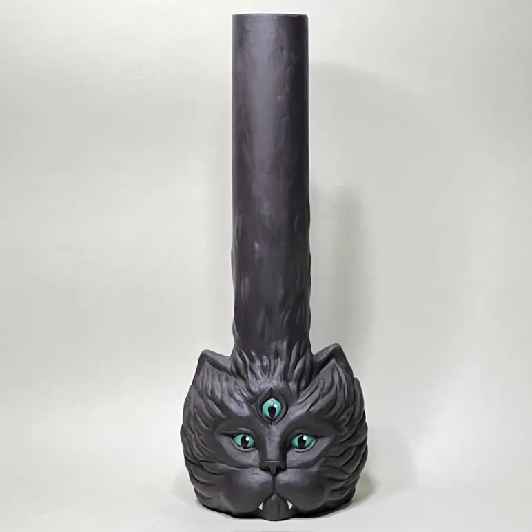 Керамический бонг ручной работы Кот