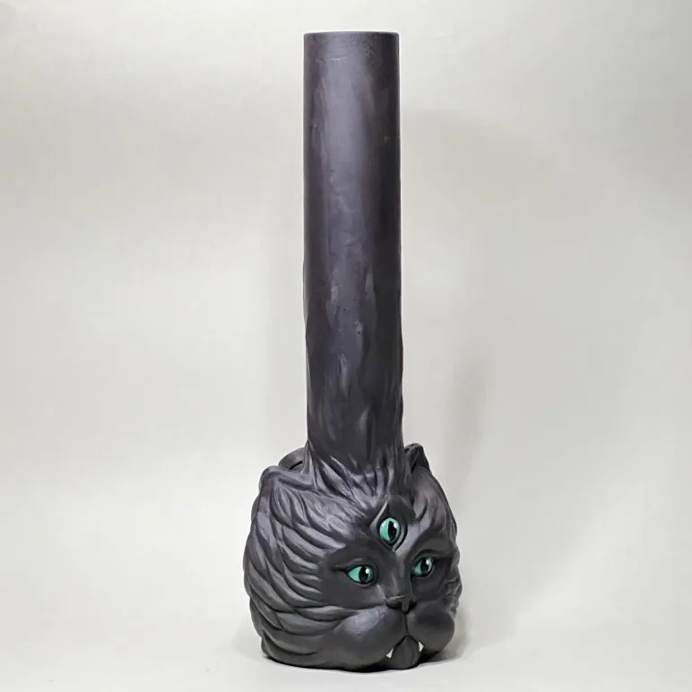 Керамический бонг ручной работы Кот