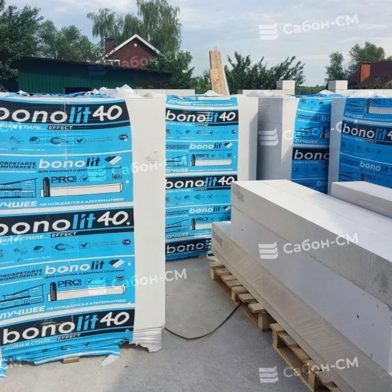 Газоблок BONOLIT Малоярославец D400 625х200х200 стеновой