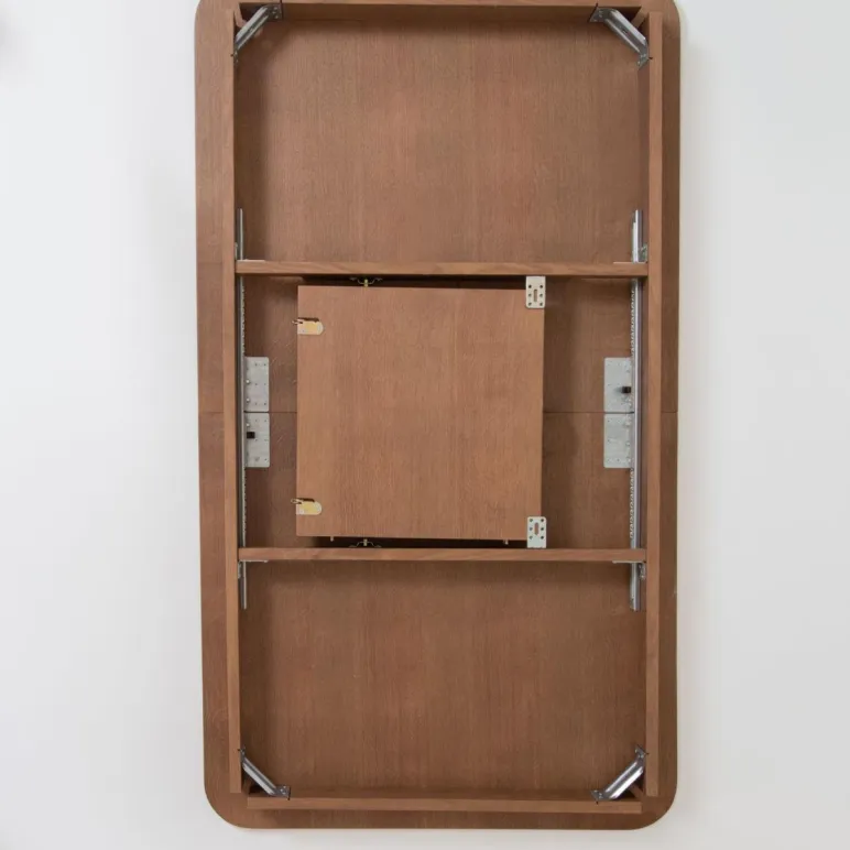 Прямоугольный, раздвижной стол. Дубовый шпон, массив ясеня