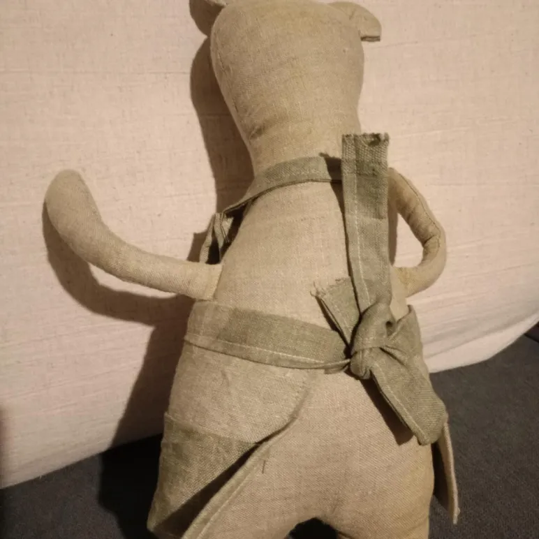 Льняная игрушка, мишка- помощник