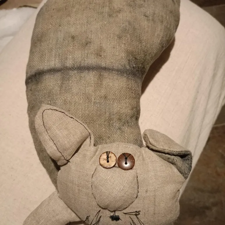 Льняная игрушка, котик