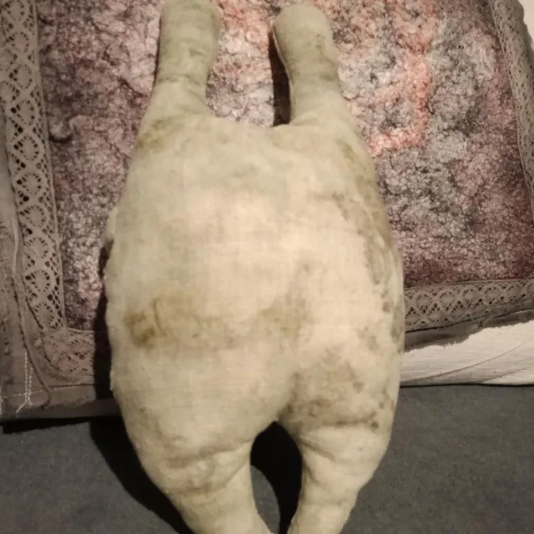 Льняная игрушка, заяц с сердцем