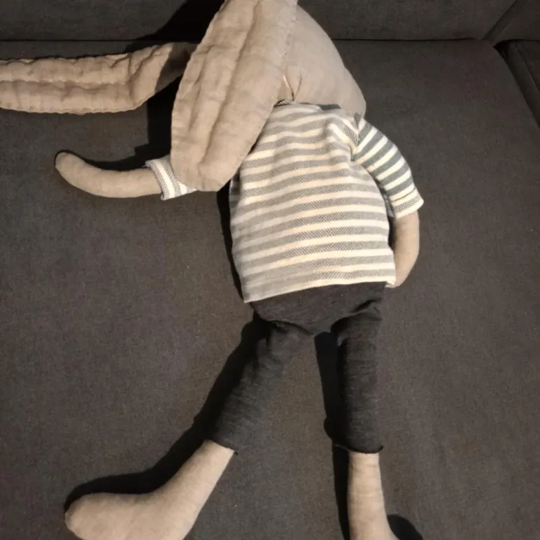 Льняная игрушка, заяц большой
