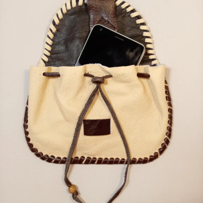 Сумка реконструкция, натуральная кожа, ручная работа