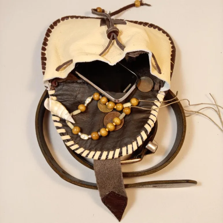 Сумка реконструкция, натуральная кожа, ручная работа