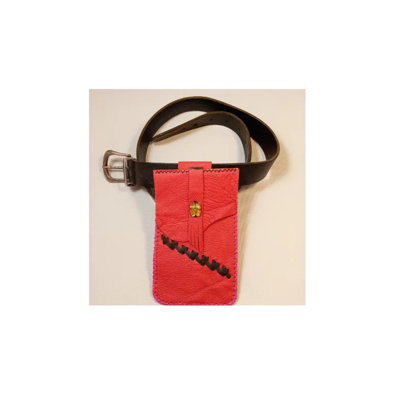 Чехол для телефона на поясной ремень натуральная кожа ручная работа