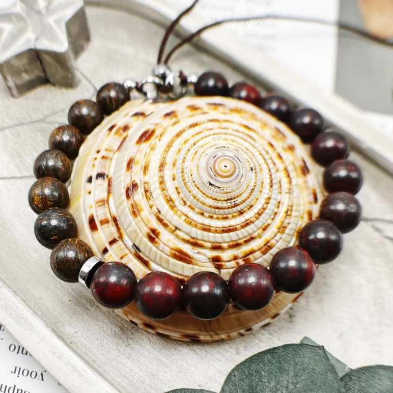 Браслет - талисман из натурального пренита и маковой яшмы