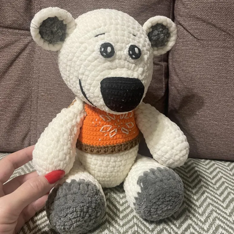 Вязанный медведь Тучка