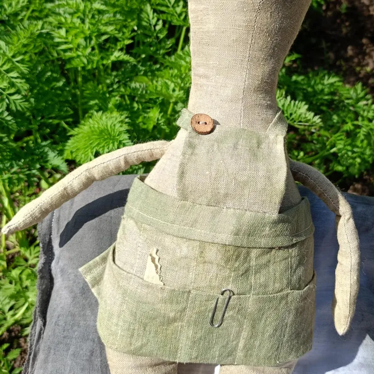 Льняная игрушка, мишка- помощник