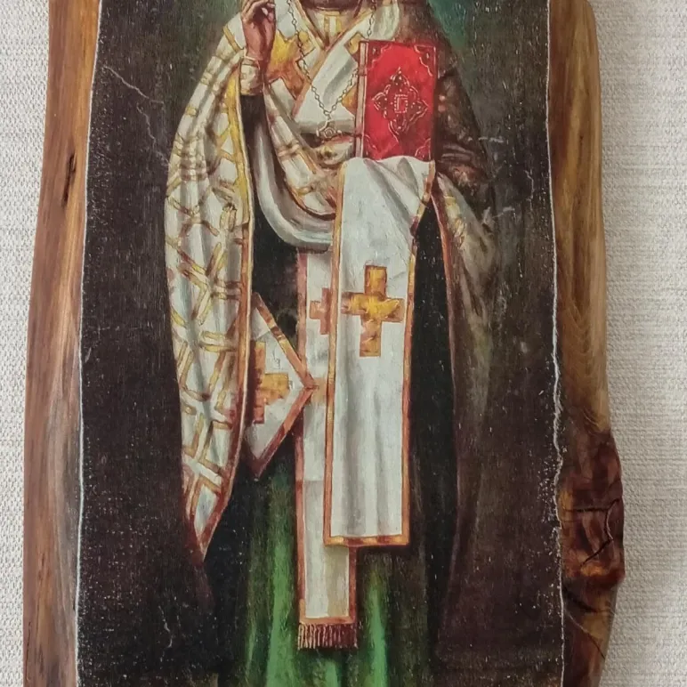 Икона образ Николай Чудотворец на дереве