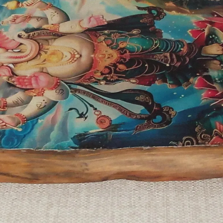 Картина на дереве Ганеша