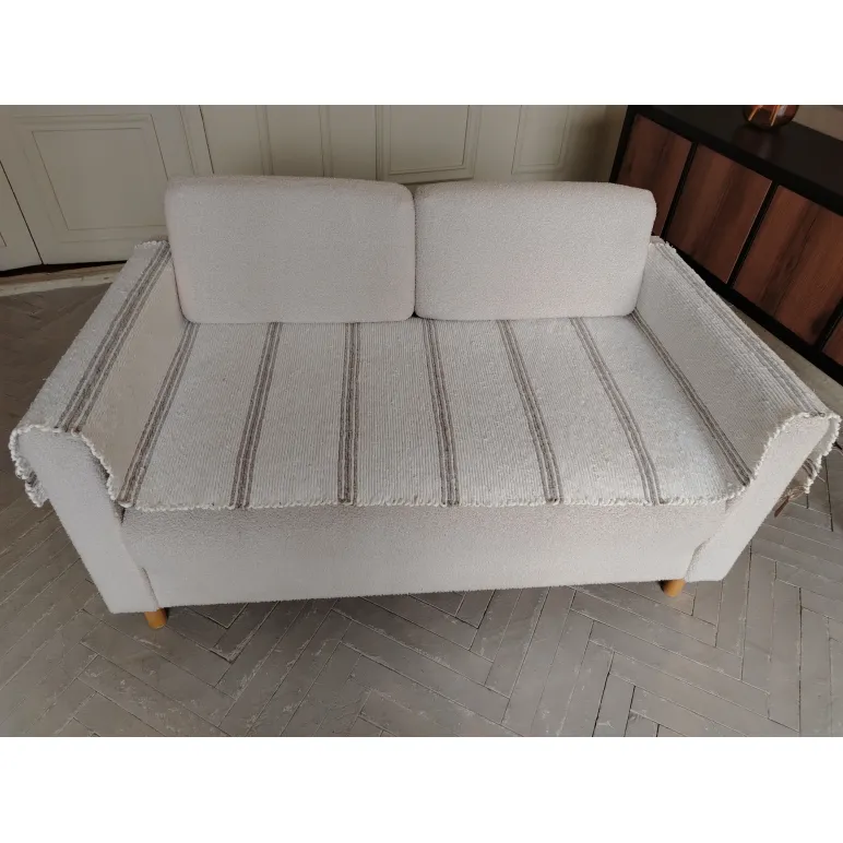 ЛЬНЯНАЯ ДОМОТКАНАЯ НАКИДКА НА ДИВАН 70Х210 СМ Льняная домотканая накидка на диван 70х210 см