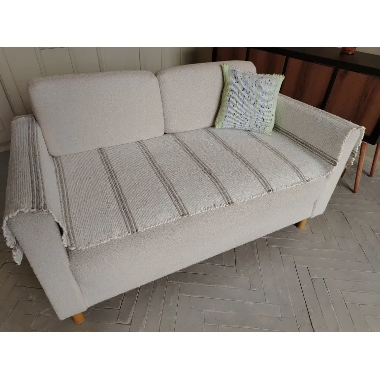 ЛЬНЯНАЯ ДОМОТКАНАЯ НАКИДКА НА ДИВАН  70Х210 СМ Льняная домотканая накидка на диван  70х210 см