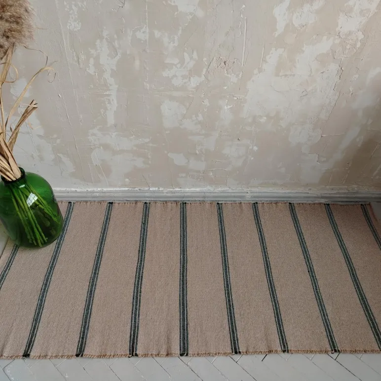 ДОМОТКАНАЯ ДОРОЖКА 70Х165 СМ ИЗ ДЖУТА И ХЛОПКА. Домотканая дорожка 70х165 см из джута и хлопка.