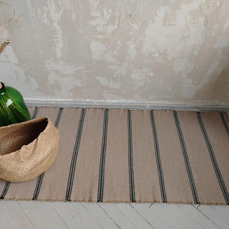 ДОМОТКАНАЯ ДОРОЖКА 70Х165 СМ ИЗ ДЖУТА И ХЛОПКА. Домотканая дорожка 70х165 см из джута и хлопка.