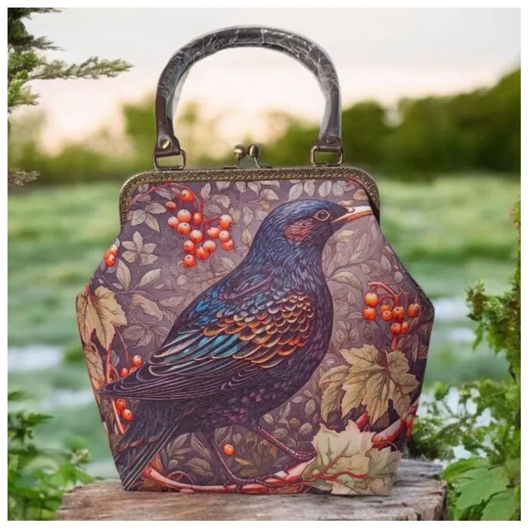 Сумка ручной работы с фермуаром Время-Осень