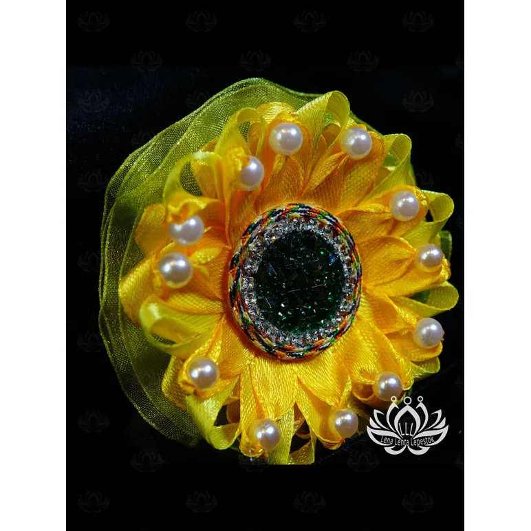 резинка для волос канзаши подсолнух украшение для волос
