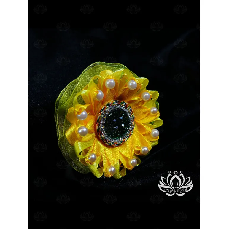 резинка для волос канзаши подсолнух украшение для волос