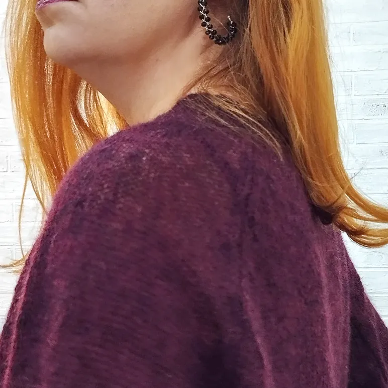 Паутинка из альпаки "Сочная ежевика"