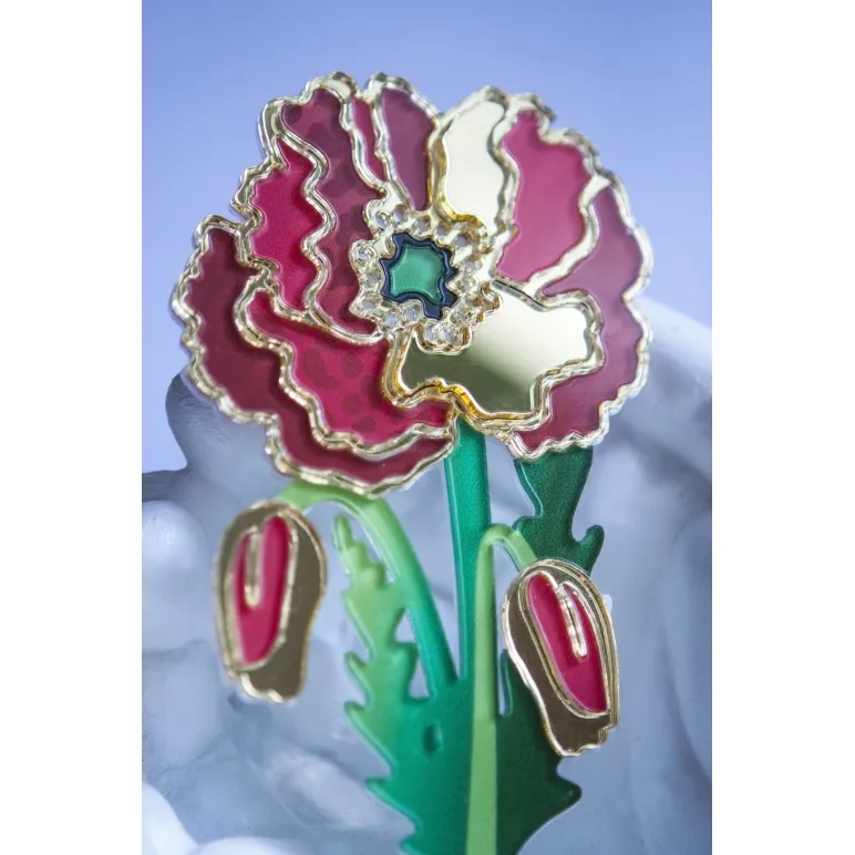 Брошь "Красный мак"