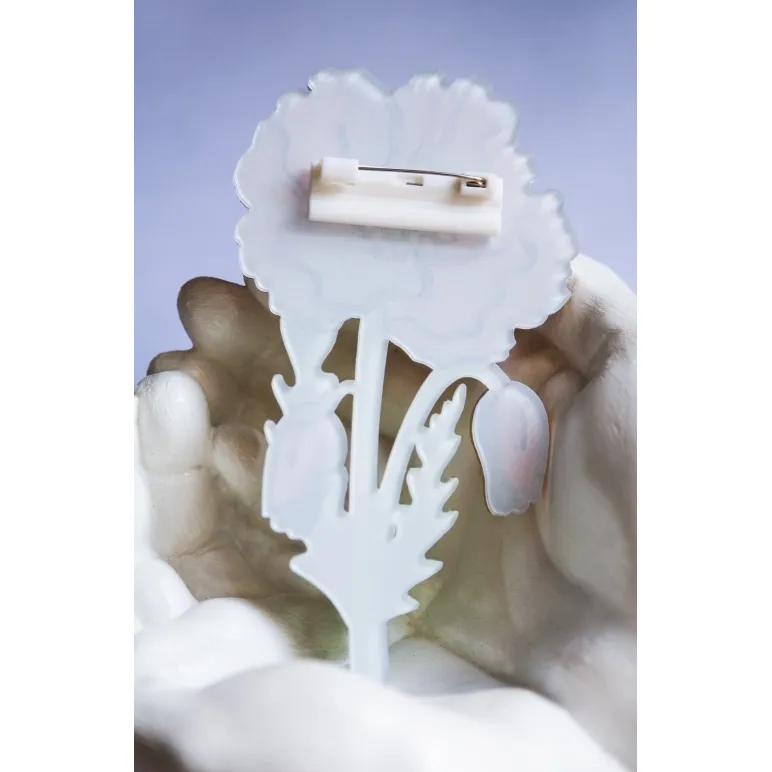 Брошь "Красный мак"