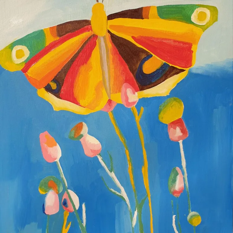 Картина маслом Бабочка