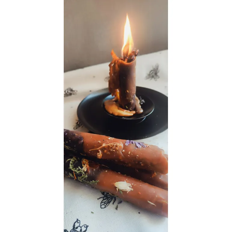 Набор теплых, согревающих свечей, пропитанных экстрактом календулы и прополиса. 2 шт.