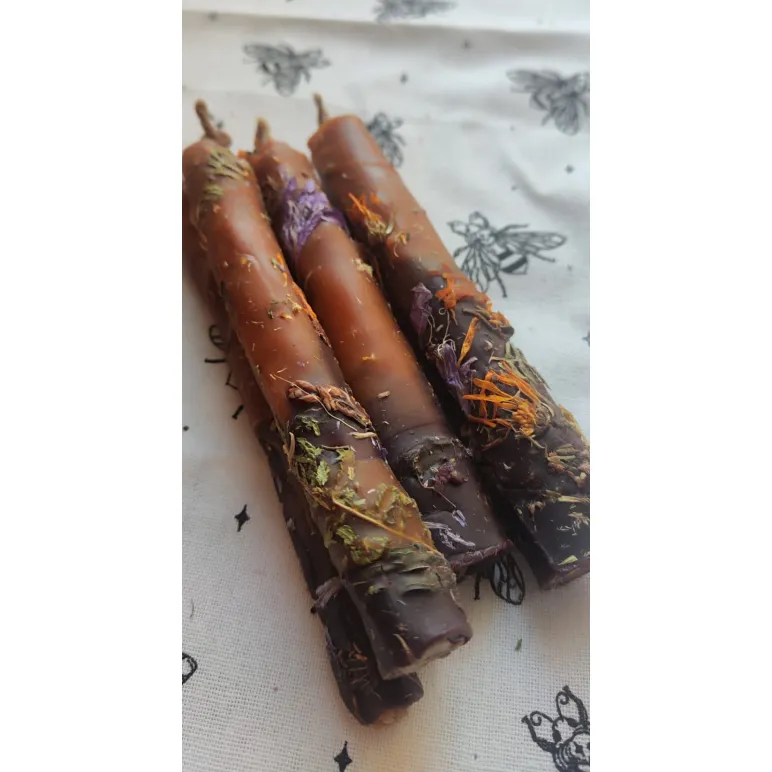 Набор теплых, согревающих свечей, пропитанных экстрактом календулы и прополиса. 2 шт.