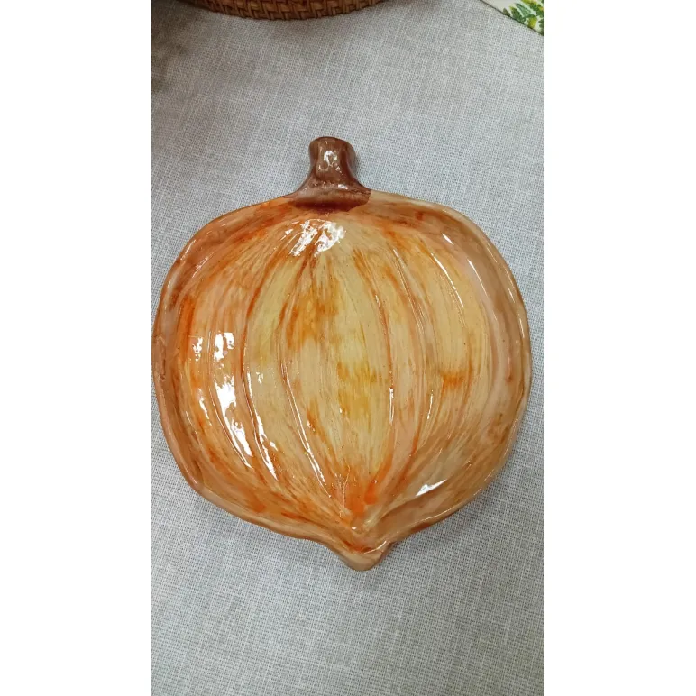 Тарелка керамическая декоративная "Тыковка"