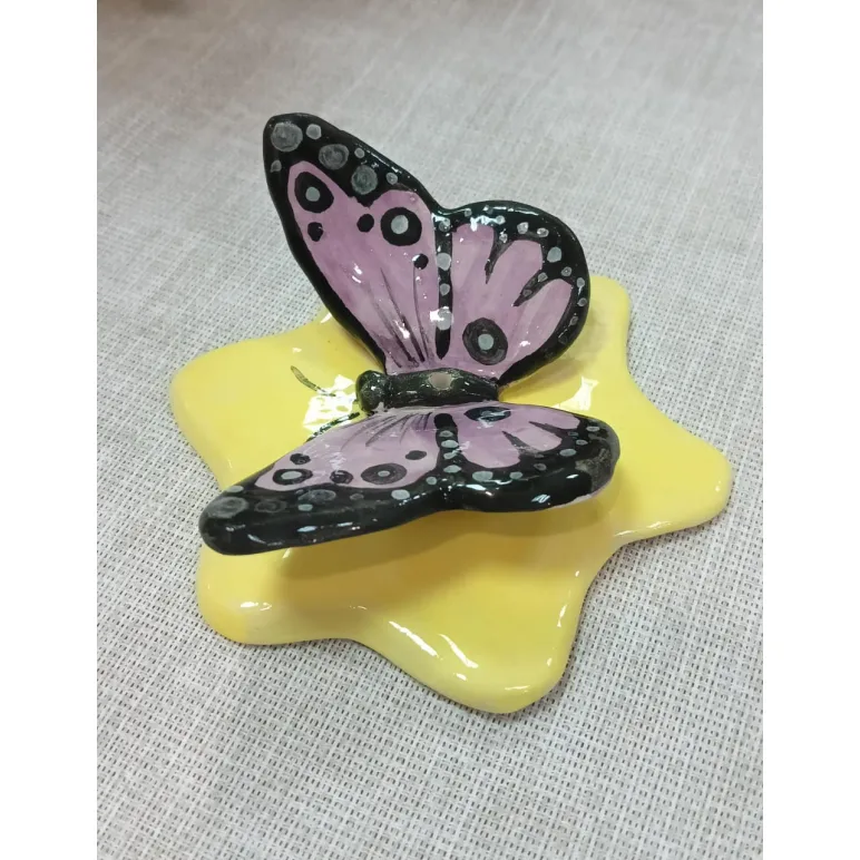 Подставка для аромапалочек благовоний "Бабочка" керамическая