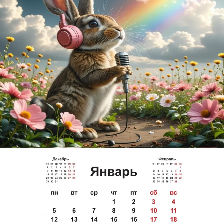 КАЛЕНДАРЬ ПОЮЩИЙ ЗАЯЦ 26 Г Календарь Поющий заяц 26 г