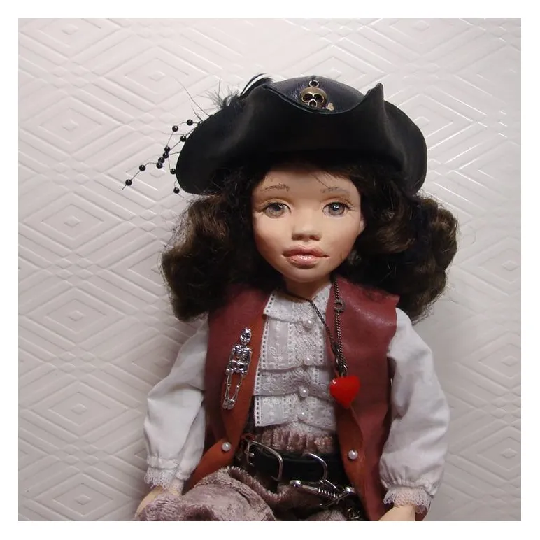 Пиратка - разбойница Лаура. Интерьерная кукла