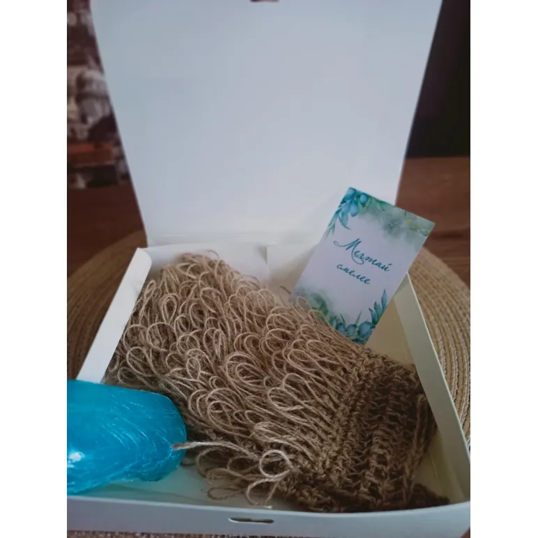 Набор для бани/сауны мочалка и мыло