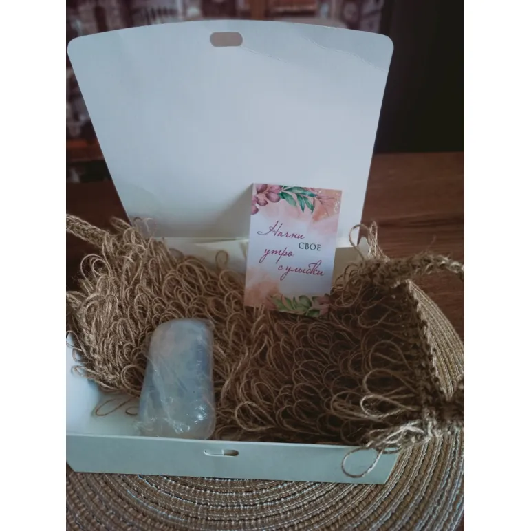 Набор для бани/сауны мочалка и мыло