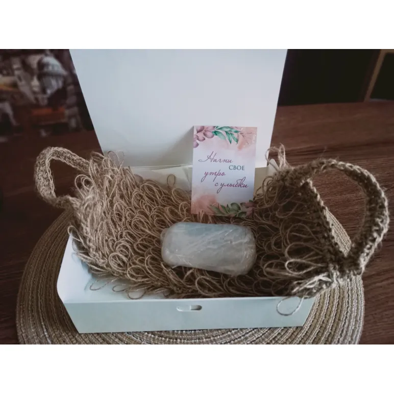 Набор для бани/сауны мочалка и мыло