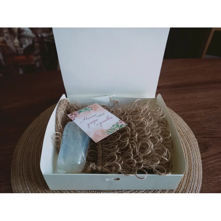 Набор для бани/сауны мочалка и мыло