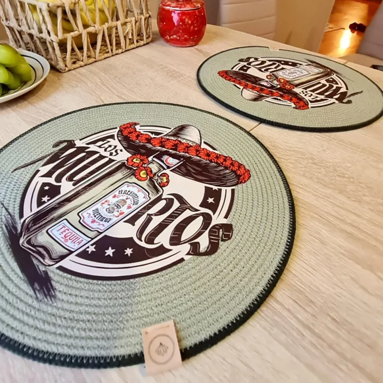 Салфетка для сервировки стола плейсматы подставки под горячее. Диаметр 30 см