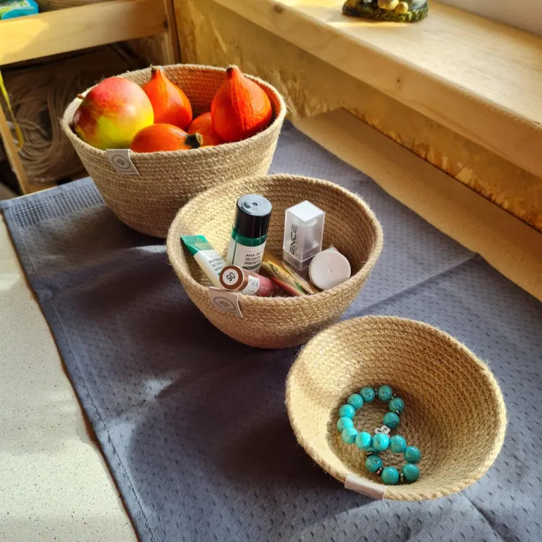 Набор корзин из джута 3 шт.