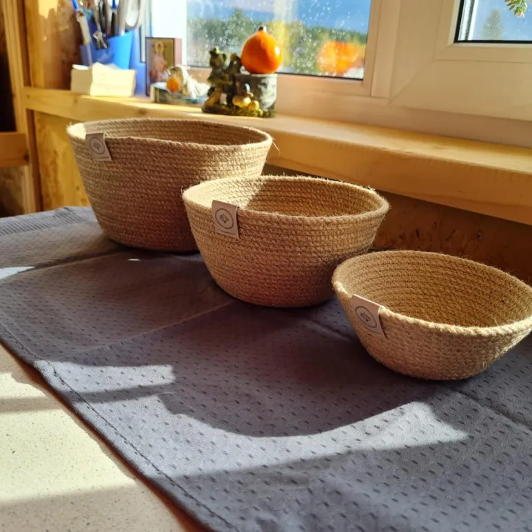 Набор корзин из джута 3 шт.