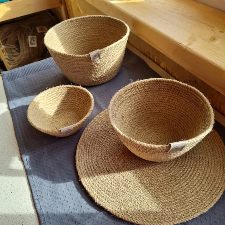 Набор корзин из джута 3 шт.
