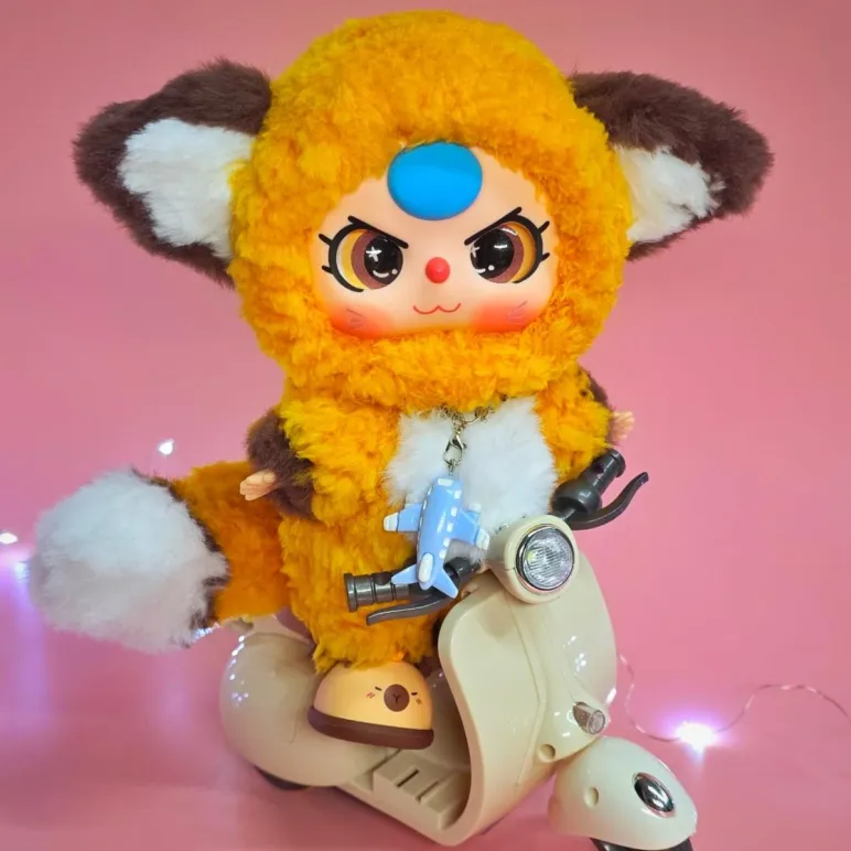 Мягкая игрушка Монстрик с аксессуарами и мотоциклом